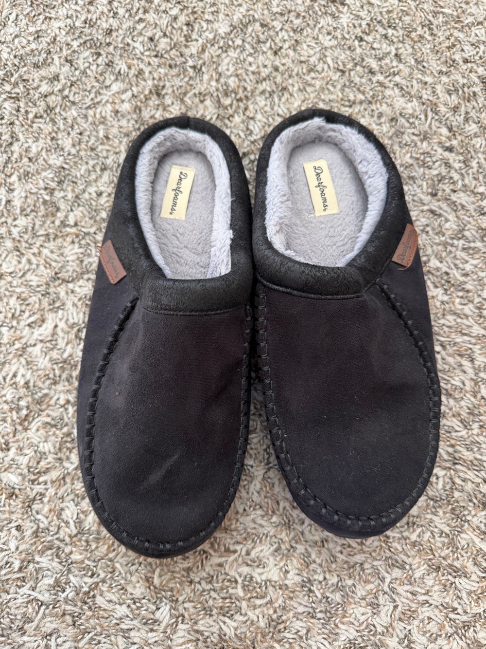 Men’s Black Dearfoams Slippers